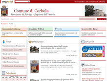 Tablet Screenshot of comune.corbola.ro.it